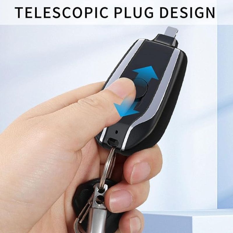 Mini Keychain Power Bank | Ultra-Compact 1500mAh | Emergency Charger for Phones & Gadgets
