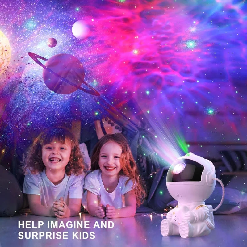 Mini Astronaut Galaxy Projector | Star & Nebula Night Light with Remote Control | Astronaut Galaxy Lamp