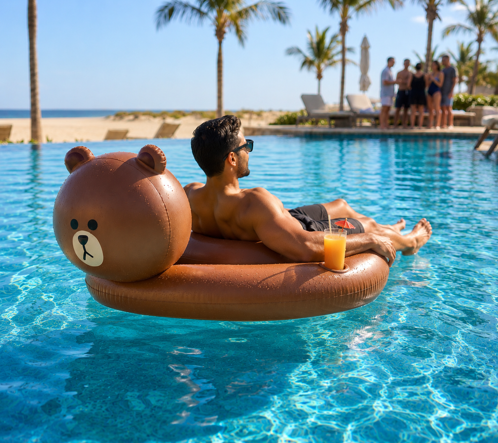 LINE FRIENDS BROWN & SALLY Swimming Ring Tube
