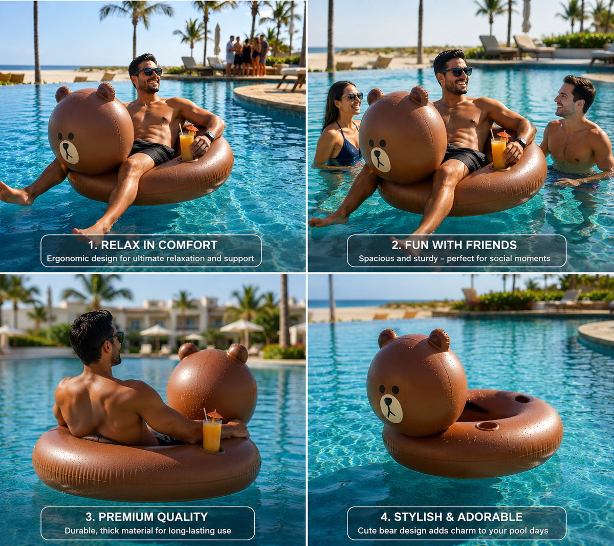 LINE FRIENDS BROWN & SALLY Swimming Ring Tube
