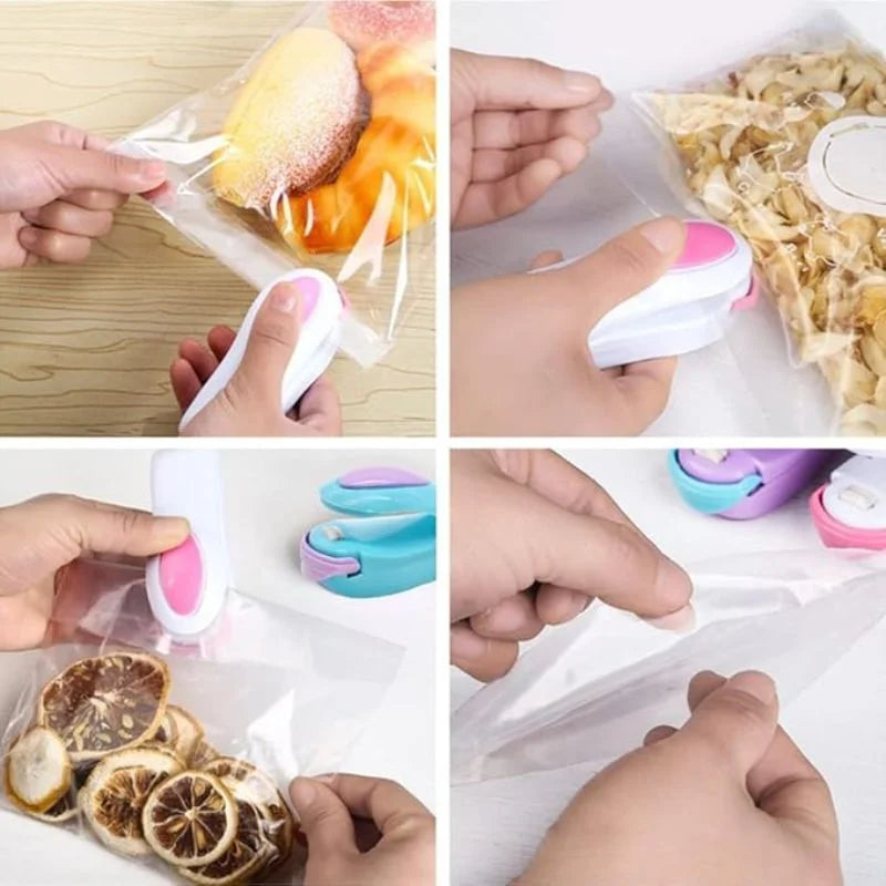 Portable Mini Heat Sealing Machine | Snack Bag Sealer | Handheld Resealer | Random Color