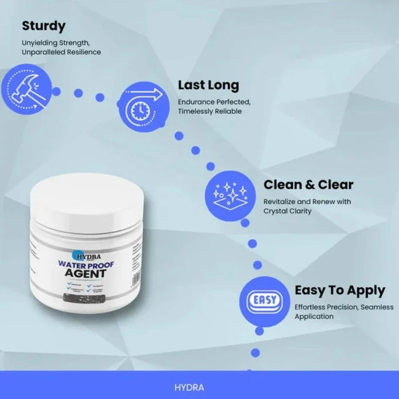 Hydra Waterproof Agent | Instant Water Tight Sealing Solution for Wall & Floor | With Brush | 250g